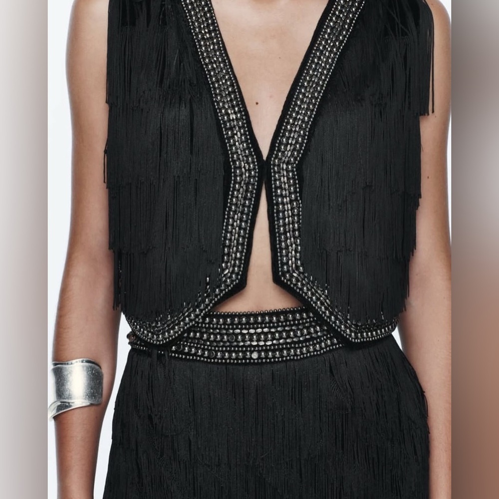 NWT Zara velvet vest